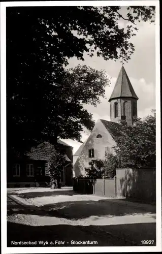 Ak Wyk auf Föhr Nordfriesland, Glockenturm