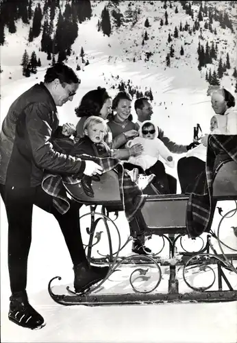 Ak Lech in Vorarlberg, Prinzessin Beatrix der Niederlande, Willem Alexander, Claus von Amsberg, 1969