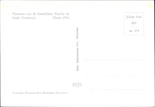 Ak Lech in Vorarlberg, Prinzessin Beatrix der Niederlande, Willem Alexander, Claus von Amsberg, 1969