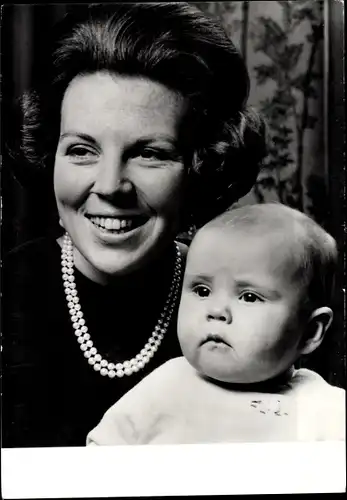 Ak Prinzessin Beatrix der Niederlande, Willem Alexander, Portrait, 1968