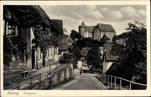 Ak Leisnig in Sachsen, Bachgasse
