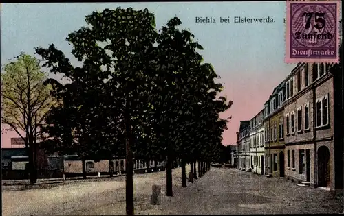 Ak Biehla Elsterwerda in Brandenburg, Blick in die Berliner Straße