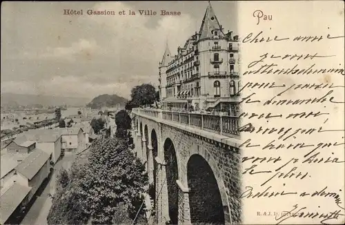 Ak Pau Pyrénées-Atlantiques, Hotel Gassion, La Ville Basse