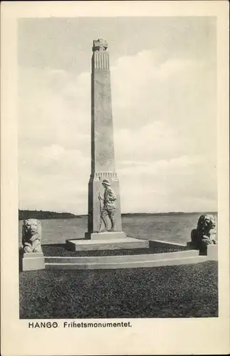 Ak Hanko Hangö Finnland, Frihetsmonumentet