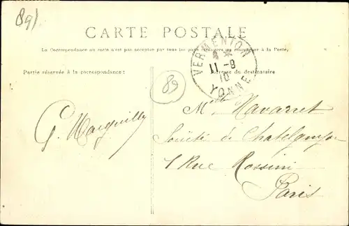 Ak Vermenton Yonne, Le Port, Ruderpartie