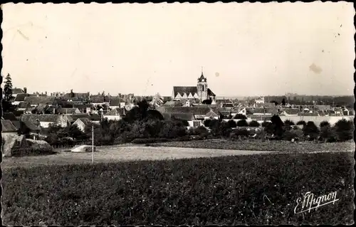 Ak Villeneuve la Guyard Yonne, Blick auf den Ort