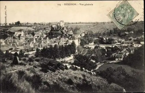 Ak Hérisson Allier, Vue generale