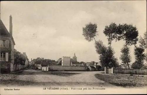 Ak Le Veurdre Allier, Panorama pris des Promenades