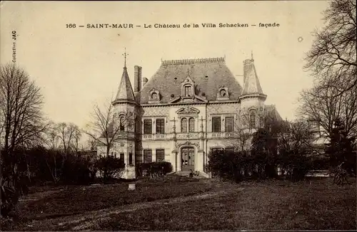 Ak Saint Maur Val de Marne, Le Chateau de la Villa Schacken