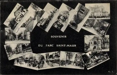 Ak Saint Maur Val de Marne, Parc Saint Maur, Souvenir, Ortsansichten