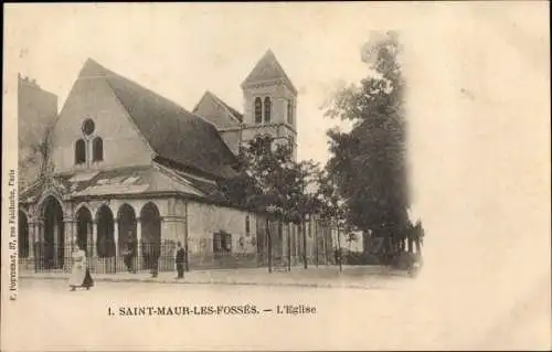 Ak Saint Maur des Fossés Val de Marne, L'Eglise