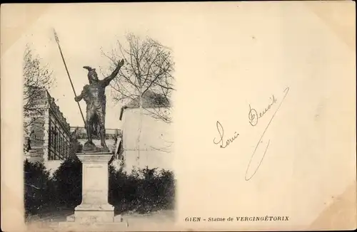 Ak Gien Loiret, Statue de Vercingetorix