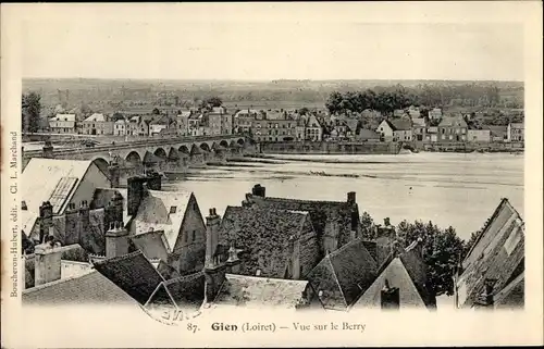 Ak Gien Loiret, Vue sur le Berry