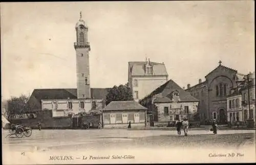 Ak Moulins Allier, Pensionnat St. Gilles, Außenansicht