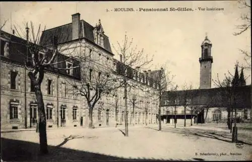 Ak Moulins Allier, Pensionnat St. Gilles, Außenansicht