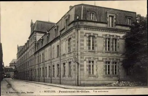 Ak Moulins Allier, Pensionnat St. Gilles, Außenansicht