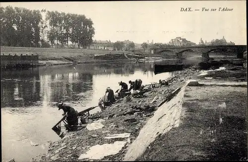 Ak Dax Landes, Vue sur l'Adour