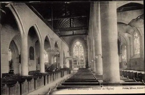 Ak Orbec Calvados, Interieur de l'Eglise