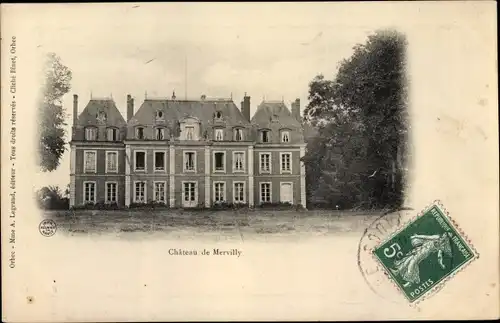 Ak Merville Calvados, Le Chateau de Mervilly
