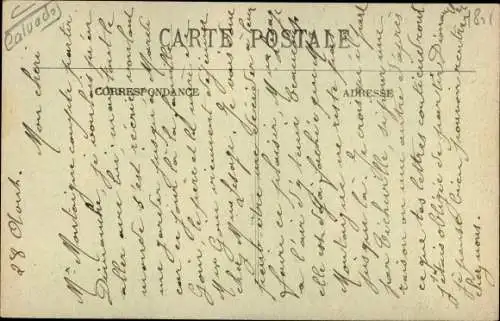 Ak Orbec Calvados, Vue Generale avec la Gare