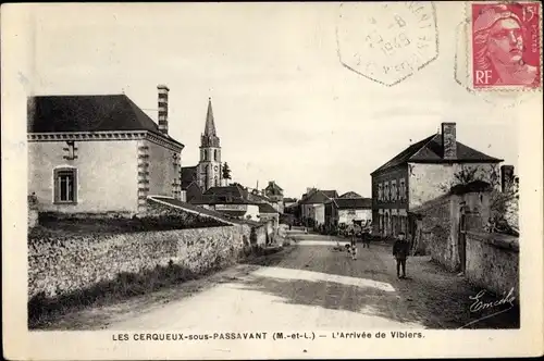 Ak Les Cerqueux sous Passavant Maine-et-Loire, L'Arrivee de Vibiers