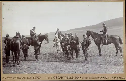 CdV Manöver des XI. Armeekorps 1900, Fotograf Oscar Tellgmann, Eschwege, Hersfeld