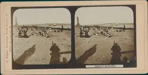 Stereo Foto Nordseeinsel Helgoland, Auf der Düne
