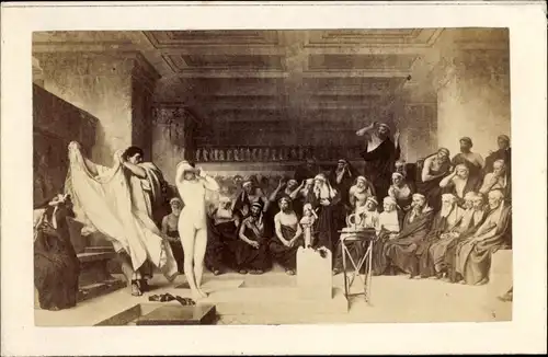 Künstler Sammelkarte Gérôme, Jean-Léon, Phryne vor dem Areopag