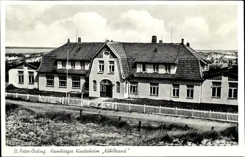 Ak Nordseeheilbad St. Peter Ording Nordfriesland, Hamburger Kinderheim Köhlbrand