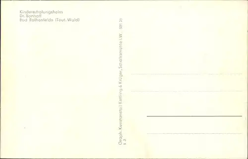 Ak Bad Rothenfelde am Teutoburger Wald, Kindererholungsheim Dr. Bonhoff