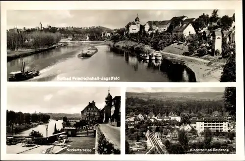 Ak Jagstfeld Bad Friedrichshall Baden Württemberg, Neckarterrasse, Kindersolbad Bethesda