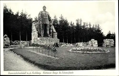 Ak Ascheffel im Kreis Eckernförde, Bismarckdenkmal auf dem Aschberg, Hüttener Berge