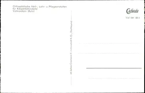 Ak Volmarstein Wetter an der Ruhr, Klinik, Pflegeheim, Altersheim, Jugendwohnheim