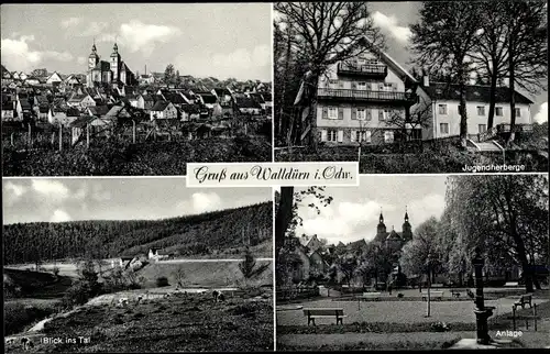 Ak Walldürn im Odenwald, Ort, Jugendherberge, Anlage, Tal