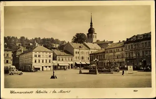 Ak Sebnitz Sächsische Schweiz, Markt