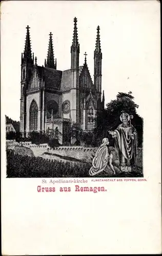 Ak Remagen am Rhein, St. Apollinariskirche