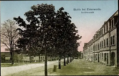 Ak Biehla Elsterwerda in Brandenburg, Blick in die Berliner Straße