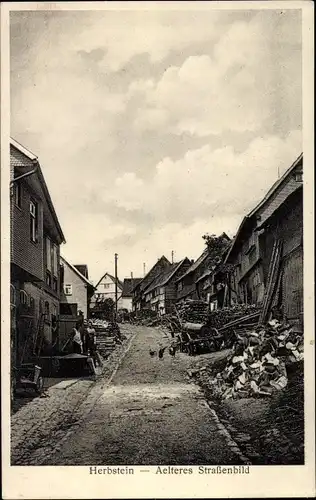 Ak Herbstein Hessen, älteres Straßenbild