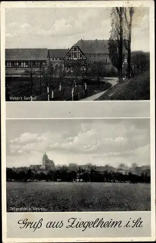 Ak Ziegelheim Nobitz Altenburger Land, Weber's Gasthof, Teilansicht