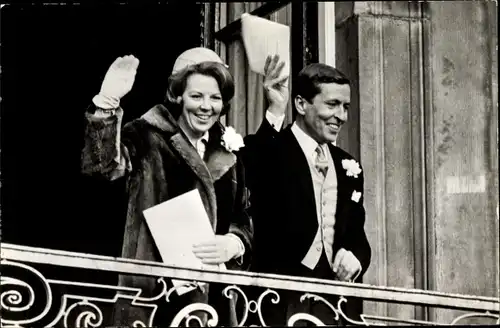 Ak Den Haag, Prinzessin Beatrix der Niederlande, Prinzgemahl Claus von Amsberg, 1966