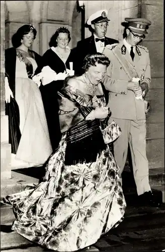 Ak Amsterdam Nordholland, König Baudouin von Belgien, Königin Juliana der Niederlande, Beatrix, 1959