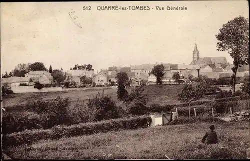 Ak Quarré les Tombes Yonne, Vue Generale