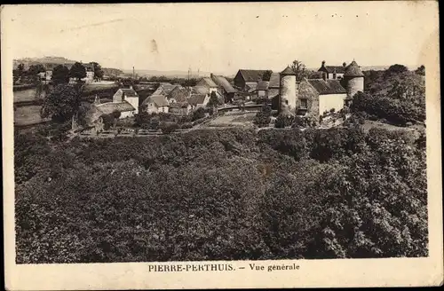 Ak Pierre Perthuis Yonne, Vue generale