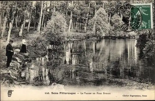 Ak Sens Yonne, La Vanne au Pont Bruant