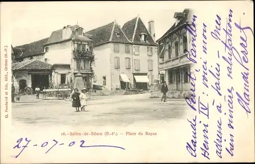 Ak Salies de Béarn Pyrénées Atlantiques, Place du Bayaa