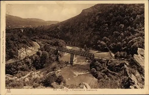 Ak Ossès Pyrénées Atlantiques, Passerelle Casenave