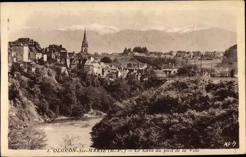 Ak Oloron Sainte Marie Pyrénées Atlantiques, Le Gave du pied de la Ville