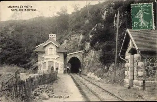 Ak Vichy Allier, Gare des Malavaux