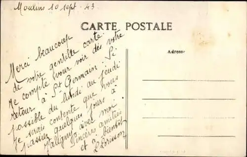 Ak Jaligny Allier, Entree du Bourg, Route de Moulins