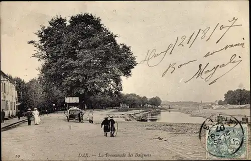 Ak Dax Landes, La Promenade des Baignots